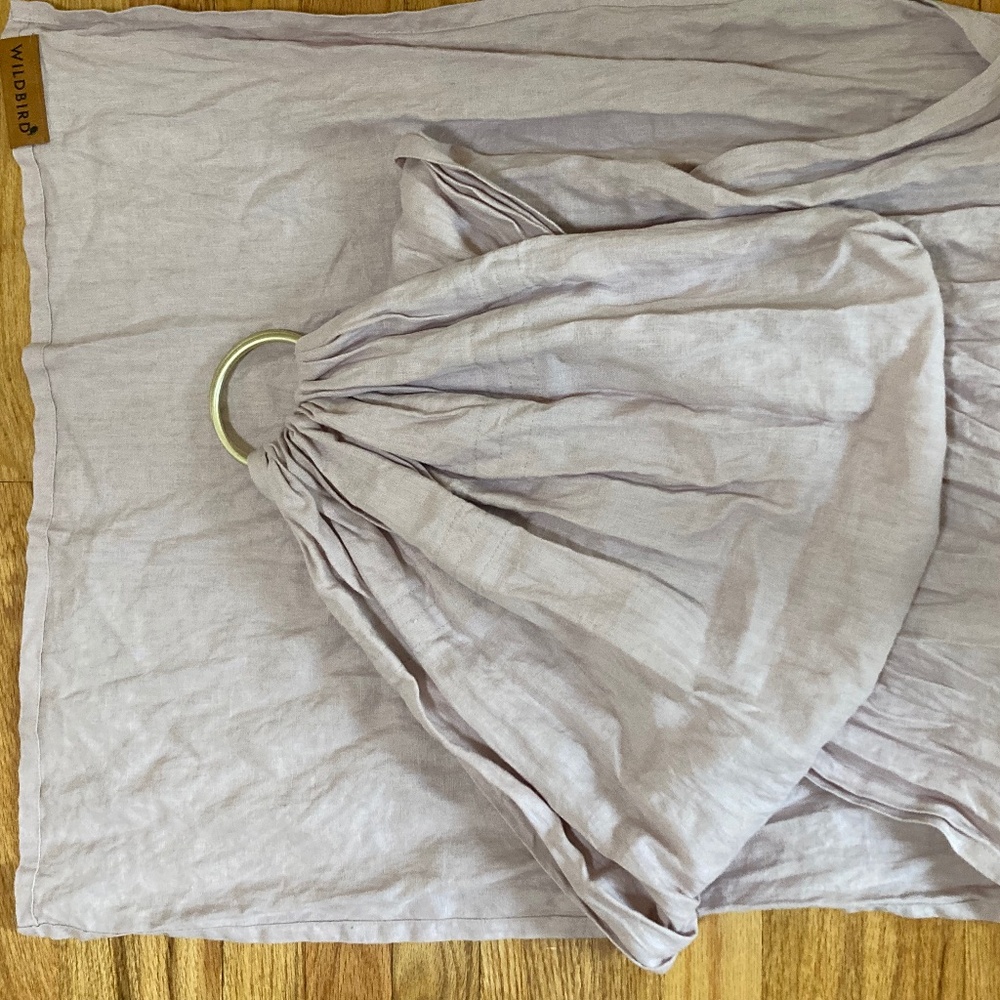 Wild bird linen baby sling